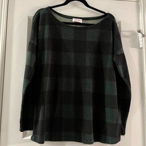 🌹 Jess Lea dark green/black plaid sweater 🌹